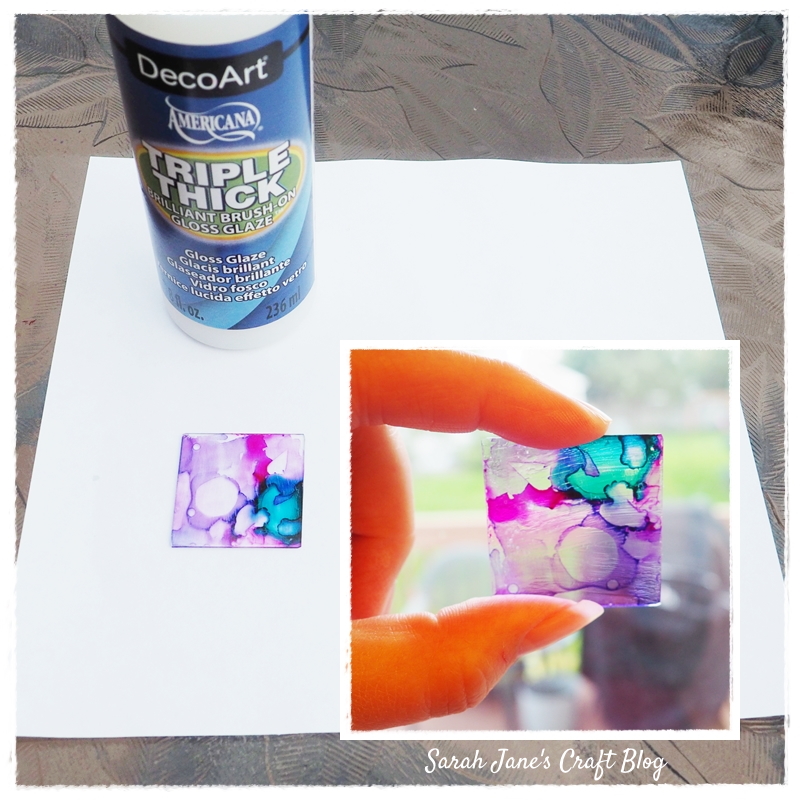 Alcohol Ink on Glass Sealant Test